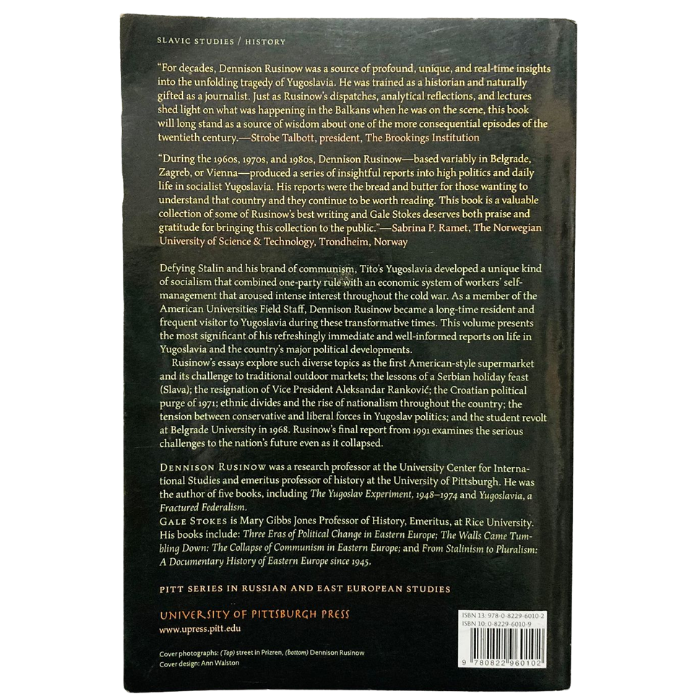 Yugoslavia : Oblique Insights and Observations