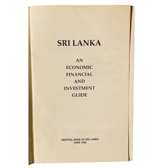  Sri Lanka: An Economic  Financial and Investment Guide